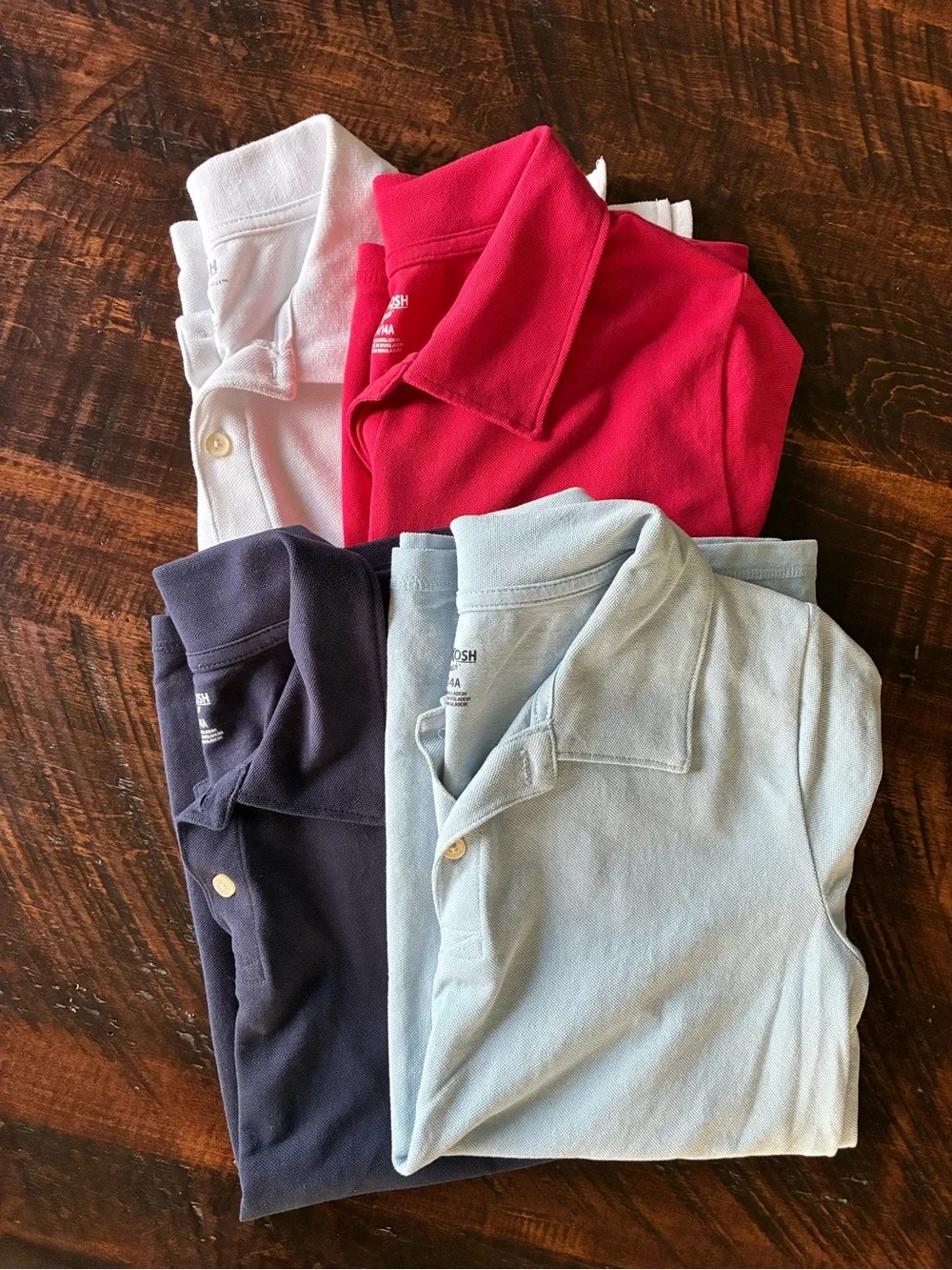 OshKosh Boys Pique Uniform Polo Shirt 4-pack